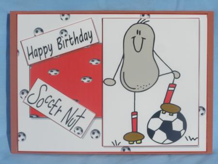 Happy Birthday Soccer Nut Quick Card by Susan Smith
