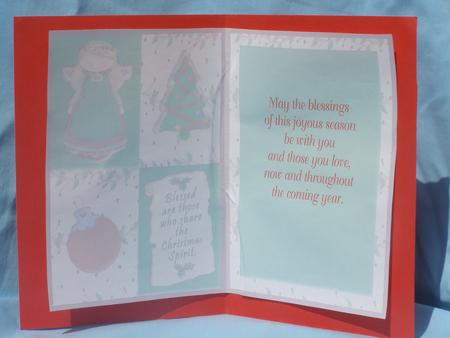 Insert for "blessed" Step by Step Christmas Card by Susan Smith