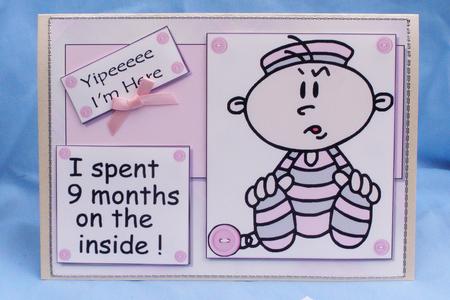 Yipeee She's Here Quick Card by Susan Smith