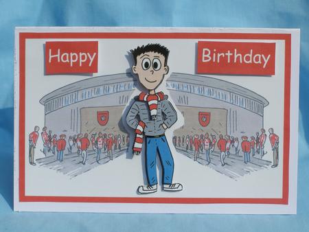 Football Fan (red) - Decoupage by Susan Smith