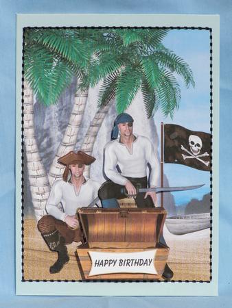 The Pirates of Cornwall Decoupage by Susan Smith