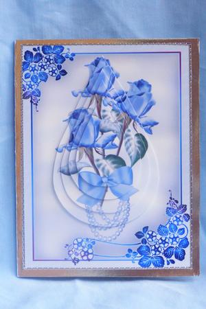 Blue Roses for You Teardrop Pyramid by Susan Smith
