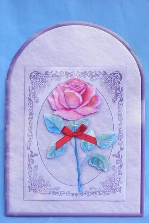 Red Rose Rounded Quick Card by Susan Smith