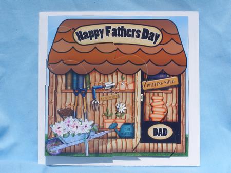 The Little Potting Shed Fathers Day Shell Edged Stacker by Susan Smith