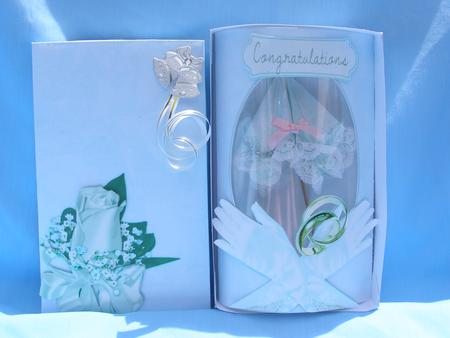Green Wedding 3D Parasol Pillow Card Kit by Susan Smith