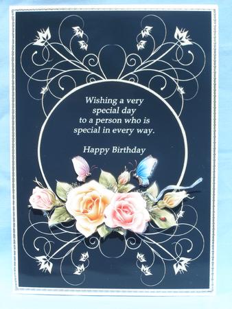 Glowing Roses with Butterflies and Verse by Susan Smith