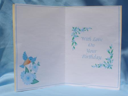 Flower & Bird Insert Birthday by Susan Smith