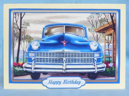 1947 Chrysler Card Front with Step by Step by Susan Smith
