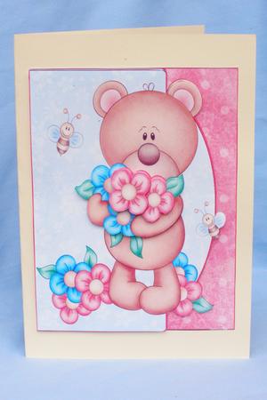 Flowers from Teddy Faux Envelope by Susan Smith