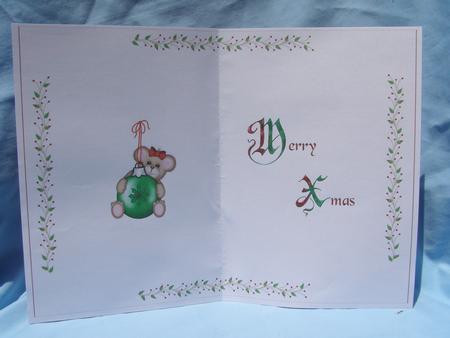 Xmas Teddy Insert by Susan Smith