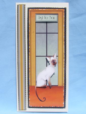 Everyday Quick Card- Art Deco Siamese Decoupage Sheet by Susan Smith