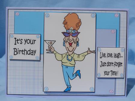 Mabel Says Live Love Laugh. Quick Card by Susan Smith