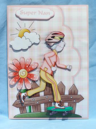 Super Senior Scallop Edge Card Front by Susan Smith