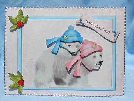 Pink & Blue Polar Bears by Susan Smith