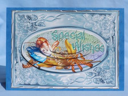 Special Wishes Flowers in Rose Decorated Glass Frame by Susan Smith