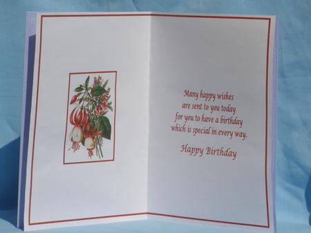 Pretty Floral Birthday Insert by Susan Smith