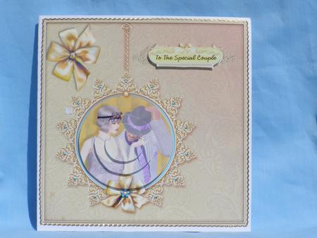 Golden Wedding Anniversary Card with Circle Pyramage by Susan Smith