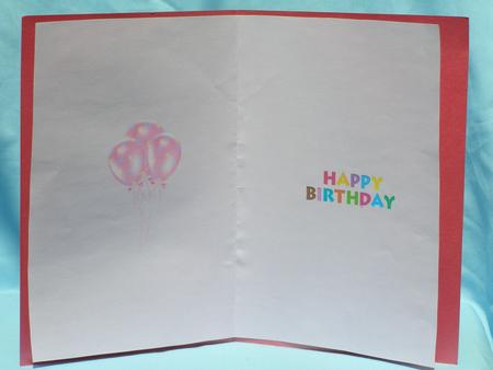 Pink Balloon Birthday Insert by Susan Smith