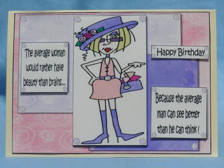 J.j Would Sooner Have Beauty Than Brains Quick Card by Susan Smith