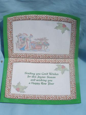 Insert for Holiday Greetings Santa Card by Susan Smith
