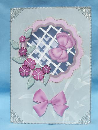 Plum Coloured Flowers - Trellis Card Kit by Susan Smith