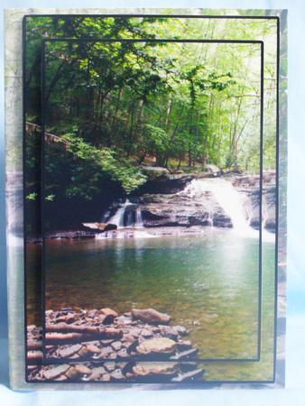 Serene Waterful Insert or Quick Cut and Fold Card by Susan Smith