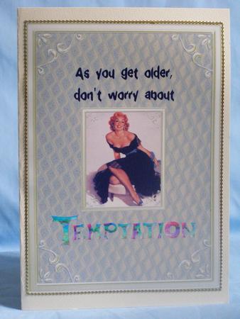 Don't Worry About Temptation Card Front and Insert by Susan Smith