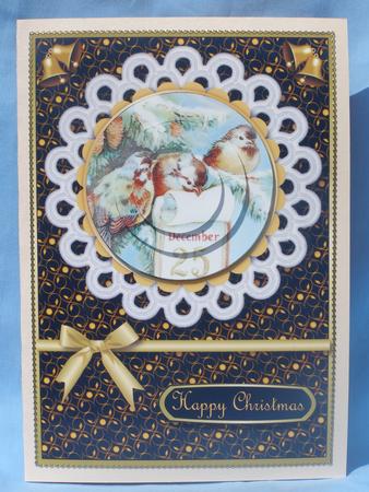 Christmas Birds Pyramid (black) by Susan Smith