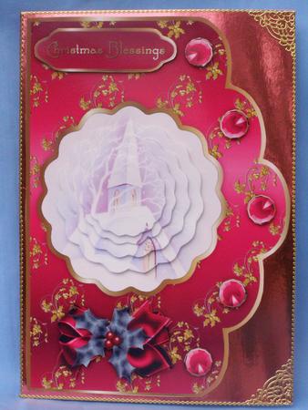 The Bleak Mid-winter Scallop Card Front with Shaped Pyramage by Susan Smith