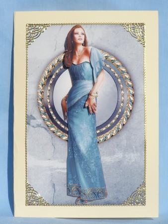 Art Deco Lady Pearl (aqua) by Susan Smith