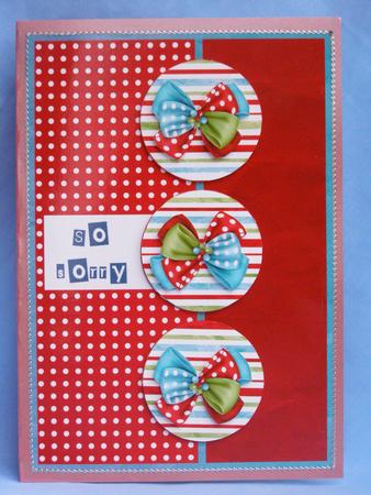 Red Polka - So Sorry Card by Susan Smith
