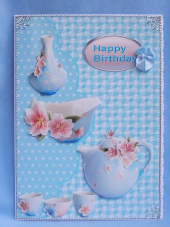 Happy Birthday Blossom Dishes by Susan Smith