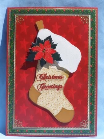 Gold Christmas Stocking by Susan Smith