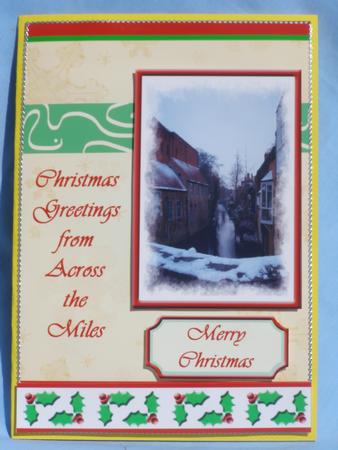 Christmas Greetings from Across the Miles (gold) - A5 by Susan Smith