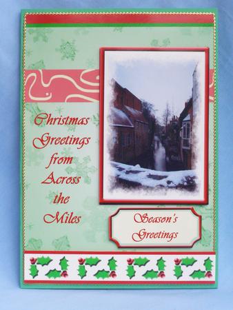 Christmas Greetings from Across the Miles (green) - A5 by Susan Smith