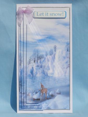 Deer Alone, Winter Scene by Susan Smith