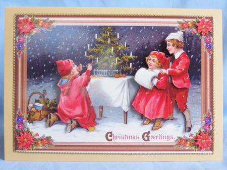 Christmas Greetings Decoupage Topper 1 by Susan Smith