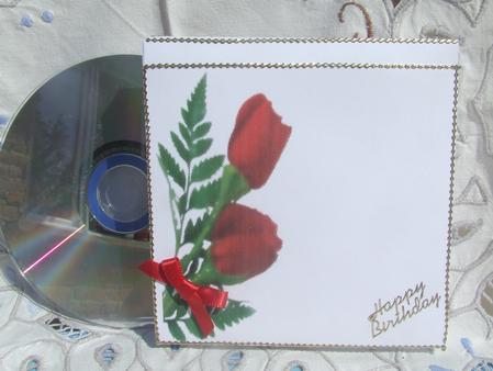 Card Box Print Cut and White with Red Roses to 3D by Susan Smith