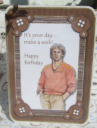 Male Make a Wish Card Topper by Susan Smith