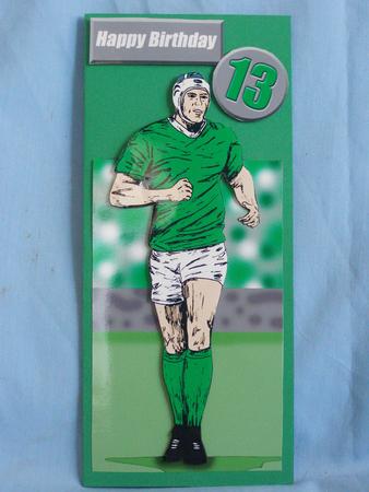 Rugby Player (green) - Dl Cut Out by Susan Smith