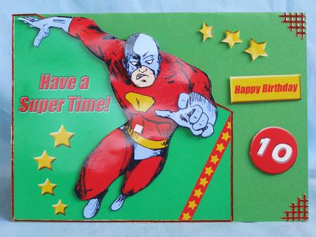 Superhero Cut Out (green) - 6in x 6in by Susan Smith