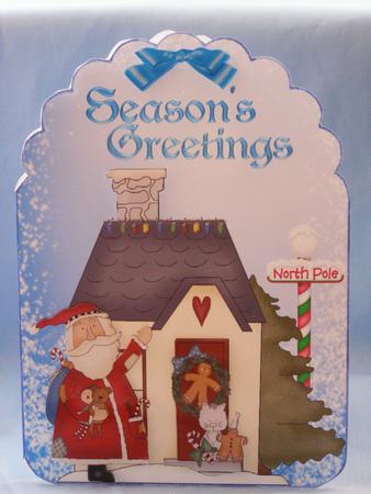 Santas Here Christmas Card by Susan Smith