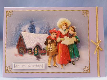 Vintage Carolers at the Cottage Decoupage by Susan Smith