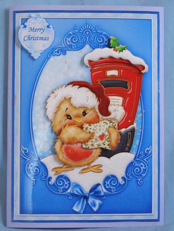 Robin & Letter to Santa Christmas Decoupage by Susan Smith