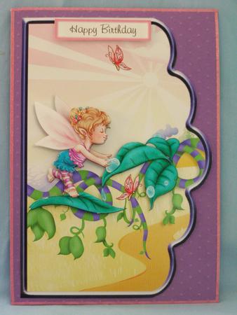 Dew Drop in Fairyland Scallope Edge Curve Card by Susan Smith