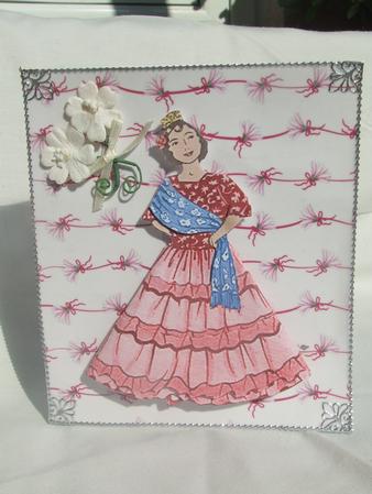 Stand Up Lady in a Flamenco Dress Step by Step by Susan Smith