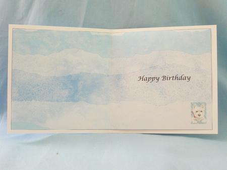 Our Family Westies Happy Birthday Insert 6 by 6 by Susan Smith