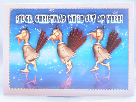 Rude Turkey Christmas Card by Susan Smith