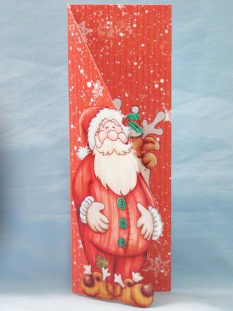Jolly Santa Teardrop Greeting Card by Susan Smith