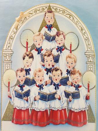 Choir of Carol Singers A4 Topper by Susan Smith